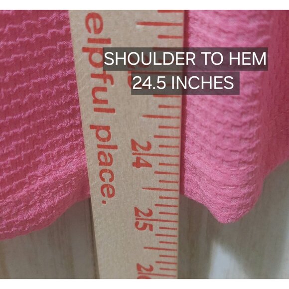 NWT Voy Women's Pink Puffy Sleeve Textured Top Size SMALL - Picture 6 of 8